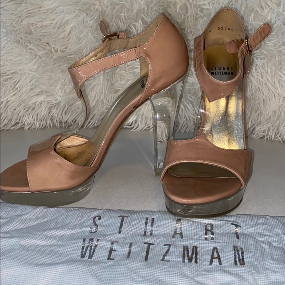 Stuart weitzman  nude patent leather